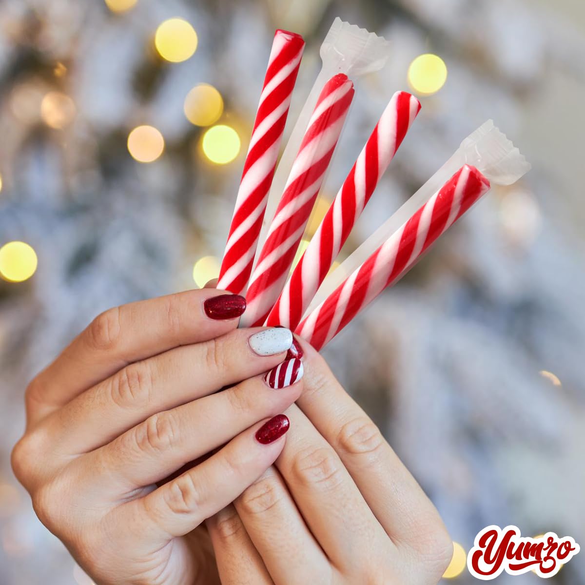 Peppermint Candy Sticks, Christmas Candy Individually Wrapped, Delicious Candy Cane Sticks, Perfect Peppermint Candy For Christm