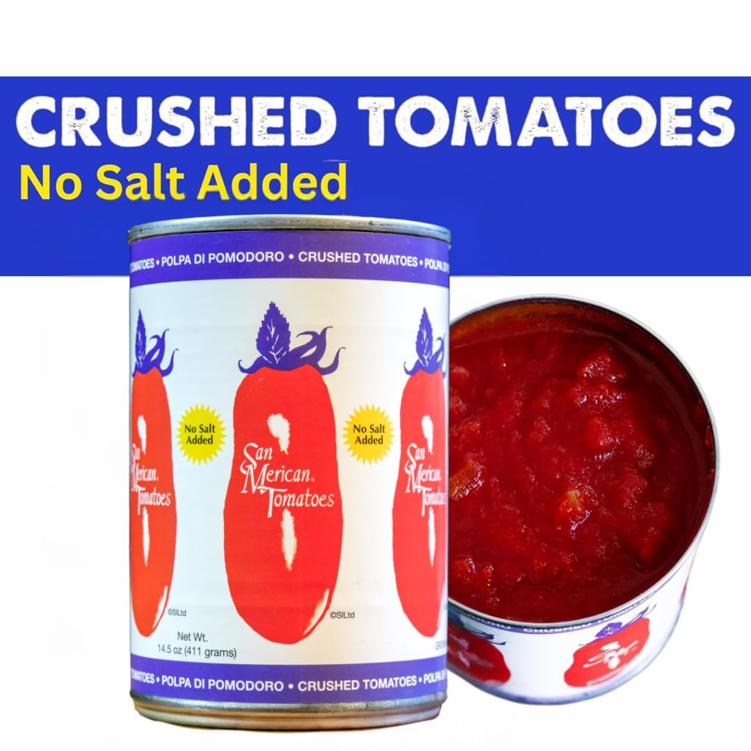 San Merican Tomato No Salt Added Crushed Tomatoes, 14.5 Oz