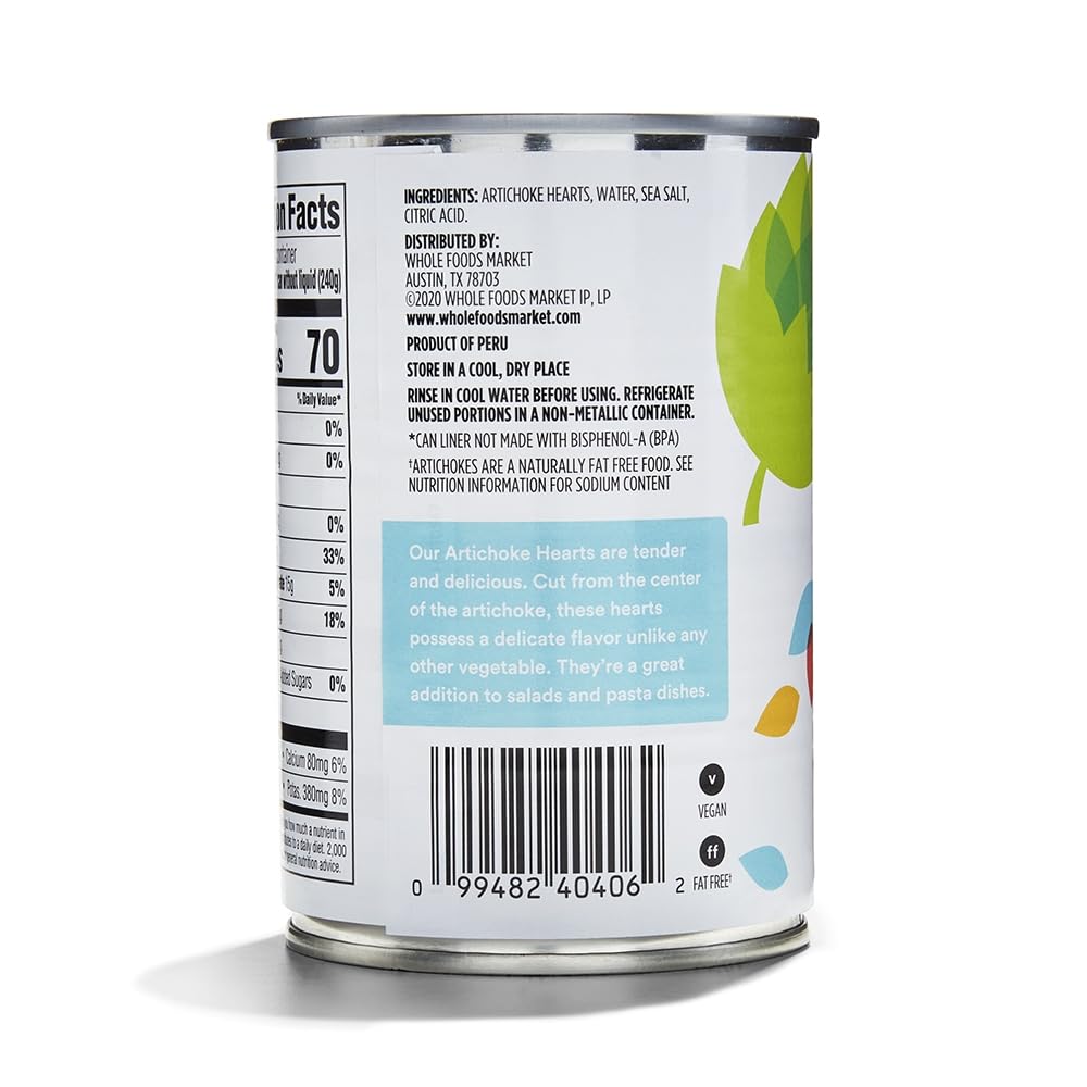 365 By Whole Foods Market, Artichoke Hearts, 14.1 Ounce