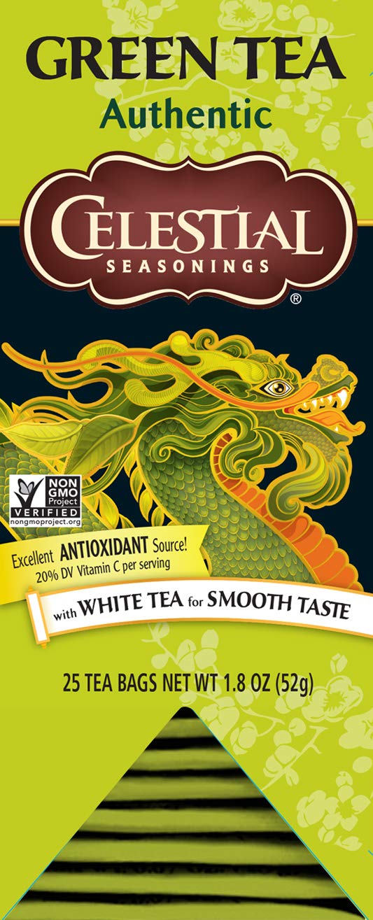 Celestial Seasonings Green Tea  Authentic  Contains Energy Blend  25 Tea Bags (Pack Of 6)