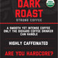 Hardcore Coffee Ground Coffee, High Caffeine, Strong Roast, 16 Oz, Model 205401