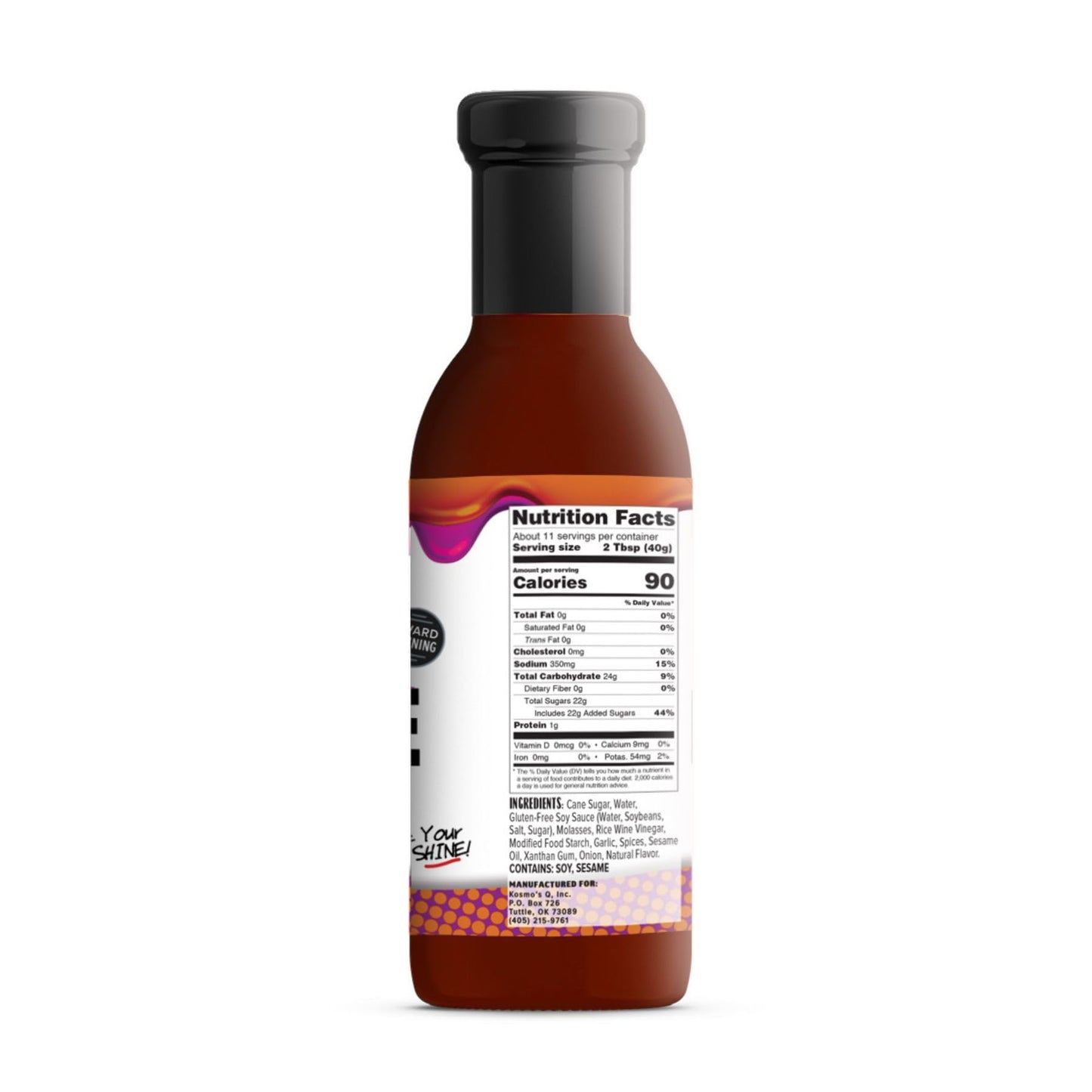 Kosmos Q Sticky Asian BBQ Glaze - 15.5 Oz Bottle for Sticky & Flavorful Barbecue - Thick BBQ Glaze for Competition Ready Mouth-W