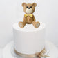 3D Bear Cake Toppers White Bear Cake Decorations For Boy Girl Baby Shower Birthday Party Supplies