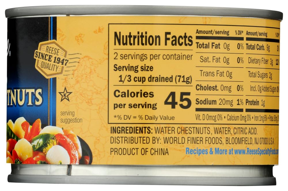 Reese Sliced Water Chestnuts, 8 Oz