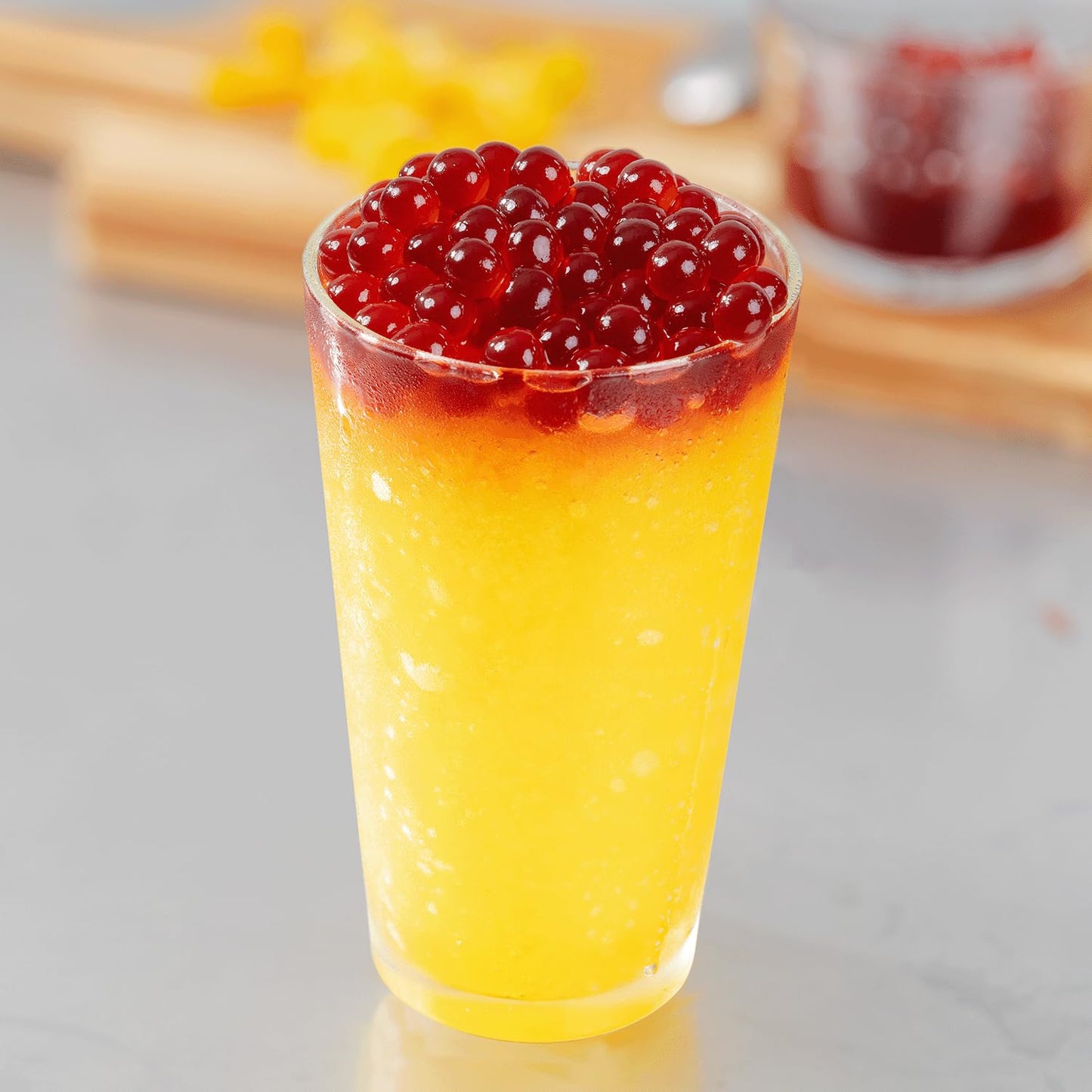 Tea Zone [7 Pounds] Dragon Fruit Popping Pearls for Boba Tea Beverages, Sweets, Ice Cream Topping | B2065