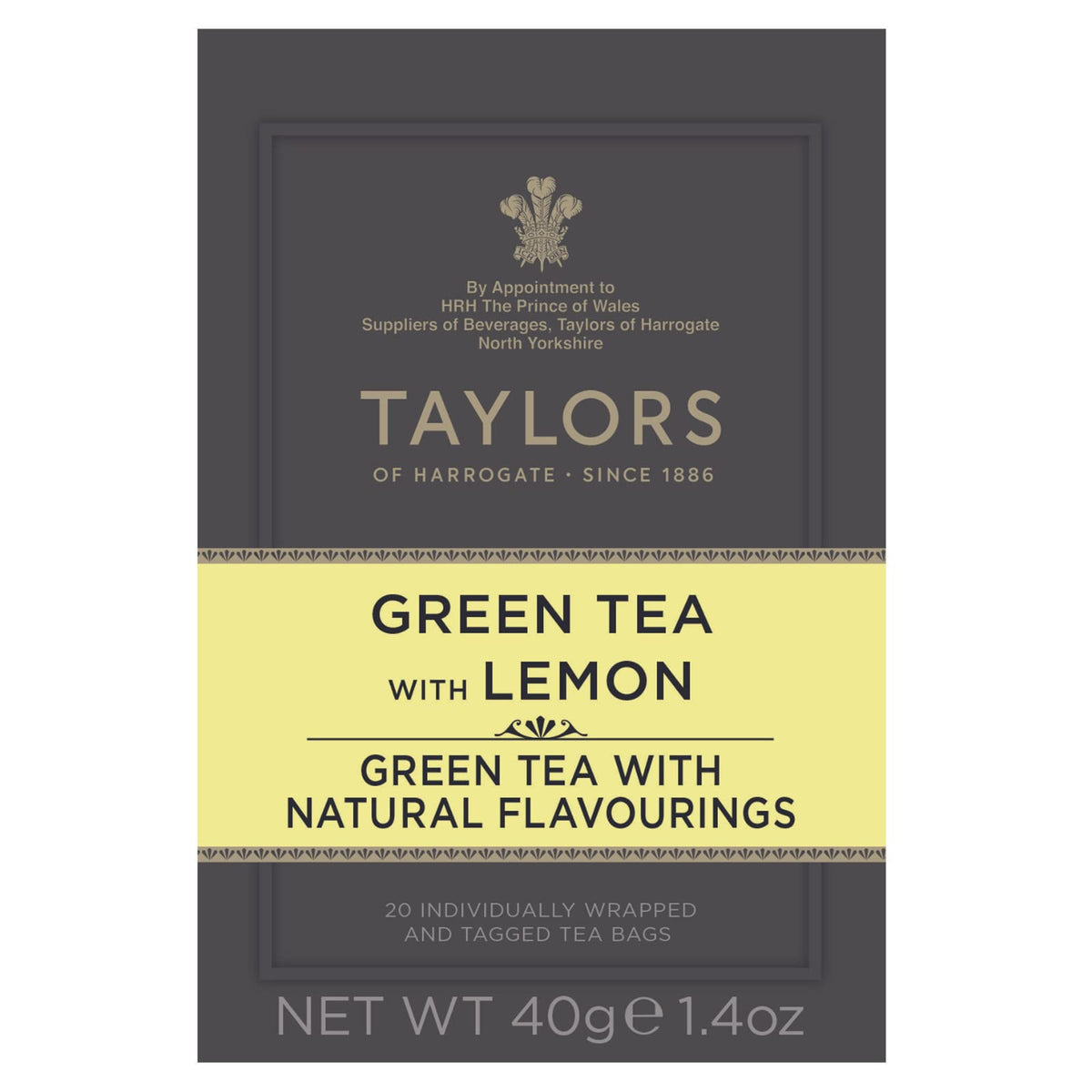 Taylors of Harrogate Green Tea with Lemon, 20 Count (Pack of 2)