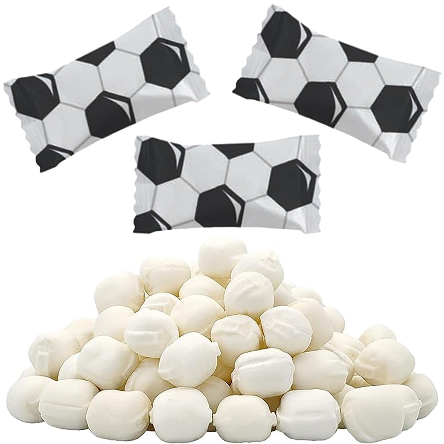 The Dreidel Company Sports Buttermints, Fat-Free Mint Candies, Individually Wrapped, 110 Count, Soccer Color