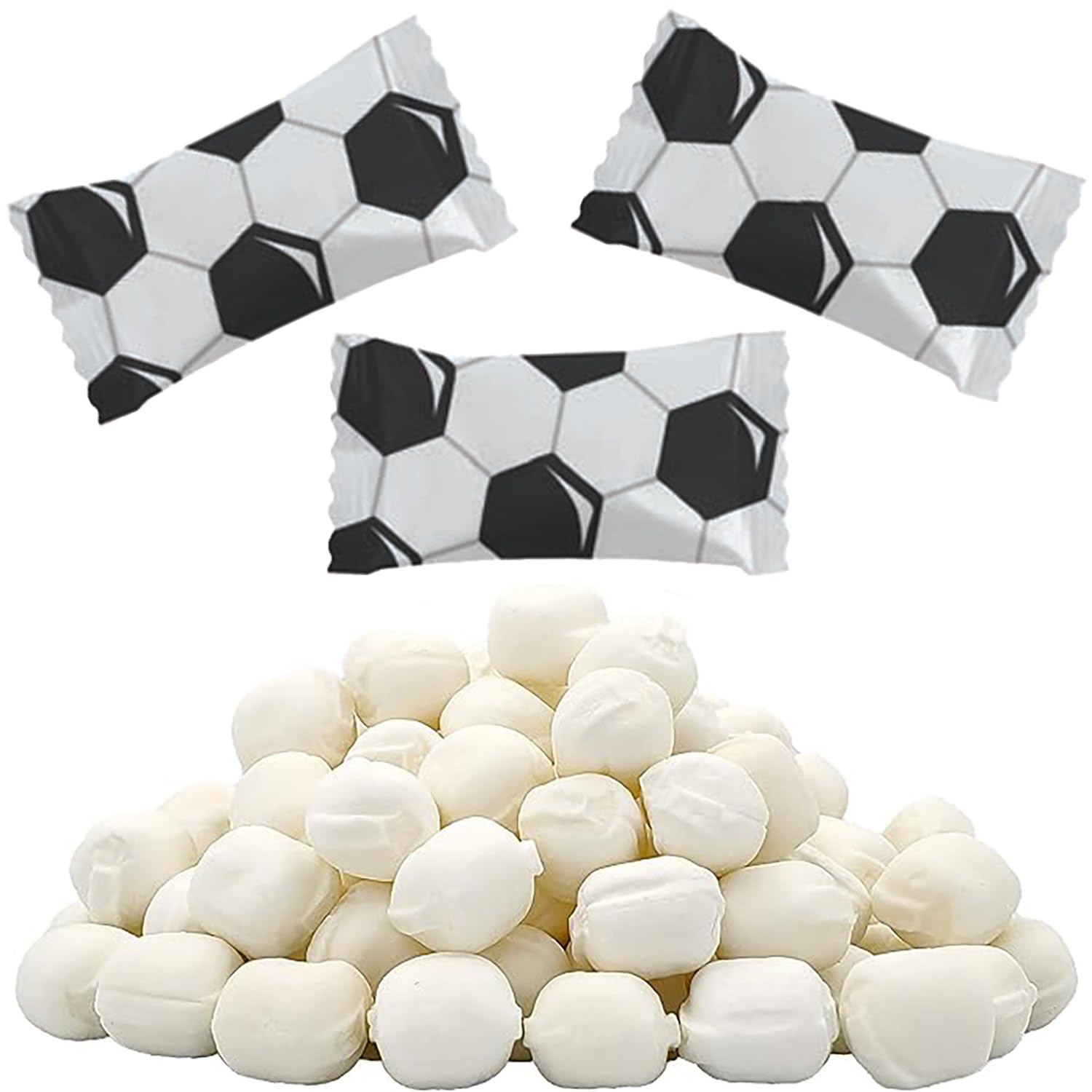 The Dreidel Company Sports Buttermints, Fat-Free Mint Candies, Individually Wrapped, 110 Count, Soccer Color