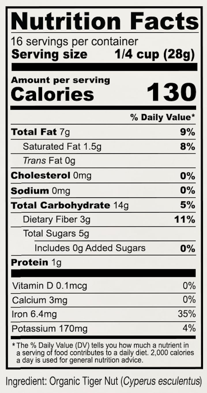 Anthonys Organic Tiger Nut Flour, 1 lb, Gluten Free, Non GMO, Paleo Friendly