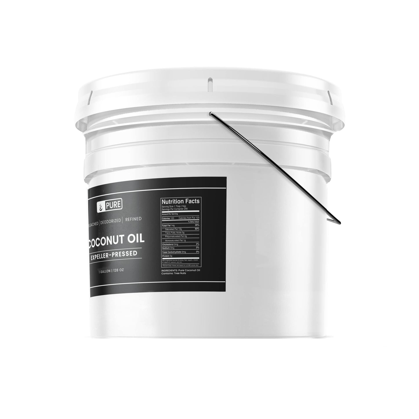 Pure Original Ingredients Coconut Oil (1 Gallon) Hexane-Free & Gluten-Free, Non-Hydrogenated