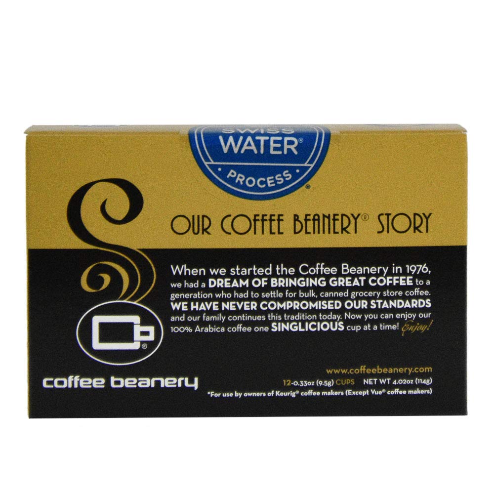 Coffee Beanery Toasted Almond Decaf Coffee Pods - Medium Roast, 12 Count Pack