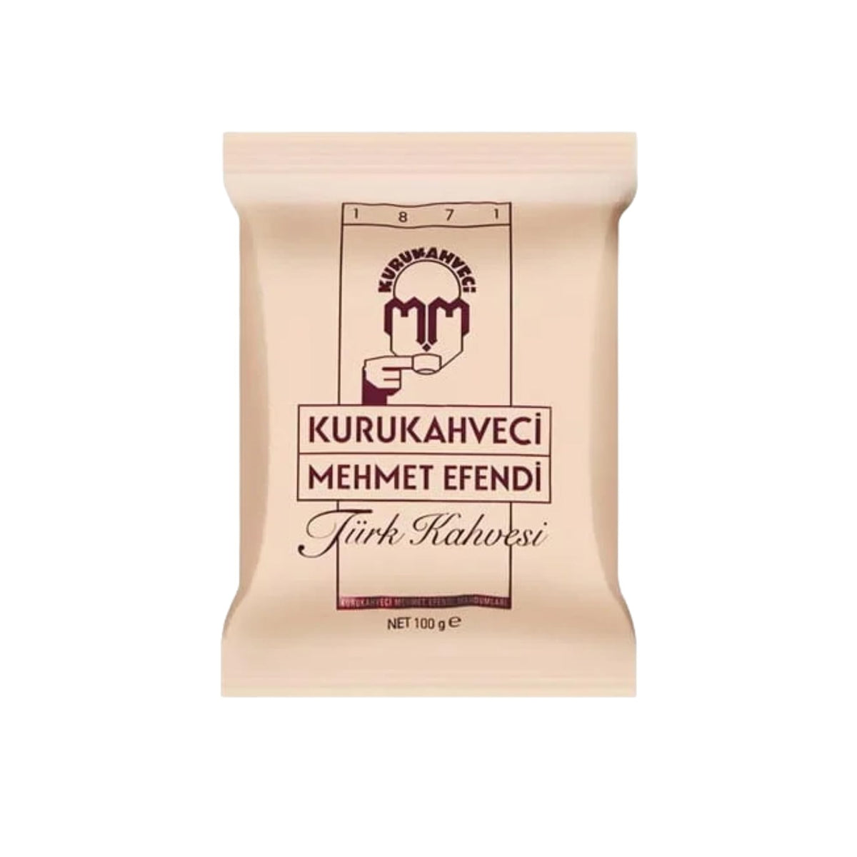 KURUKAHVECI MEHMET EFENDI Turkish Coffee, Arabica Beans, Roasted, Medium to Heavy-bodied, 3.52 OZ / 100 Gr