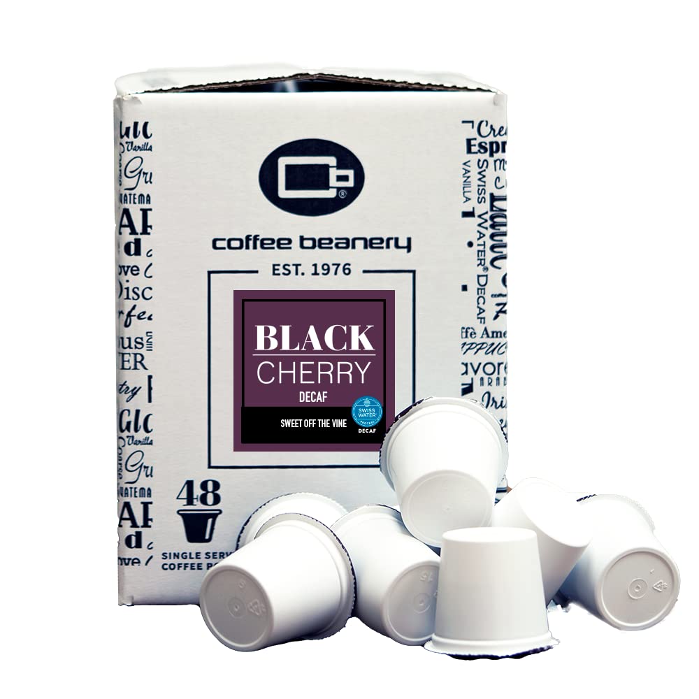 Coffee Beanery Black Cherry Decaf Coffee Pods - Medium Roast, 48 Count