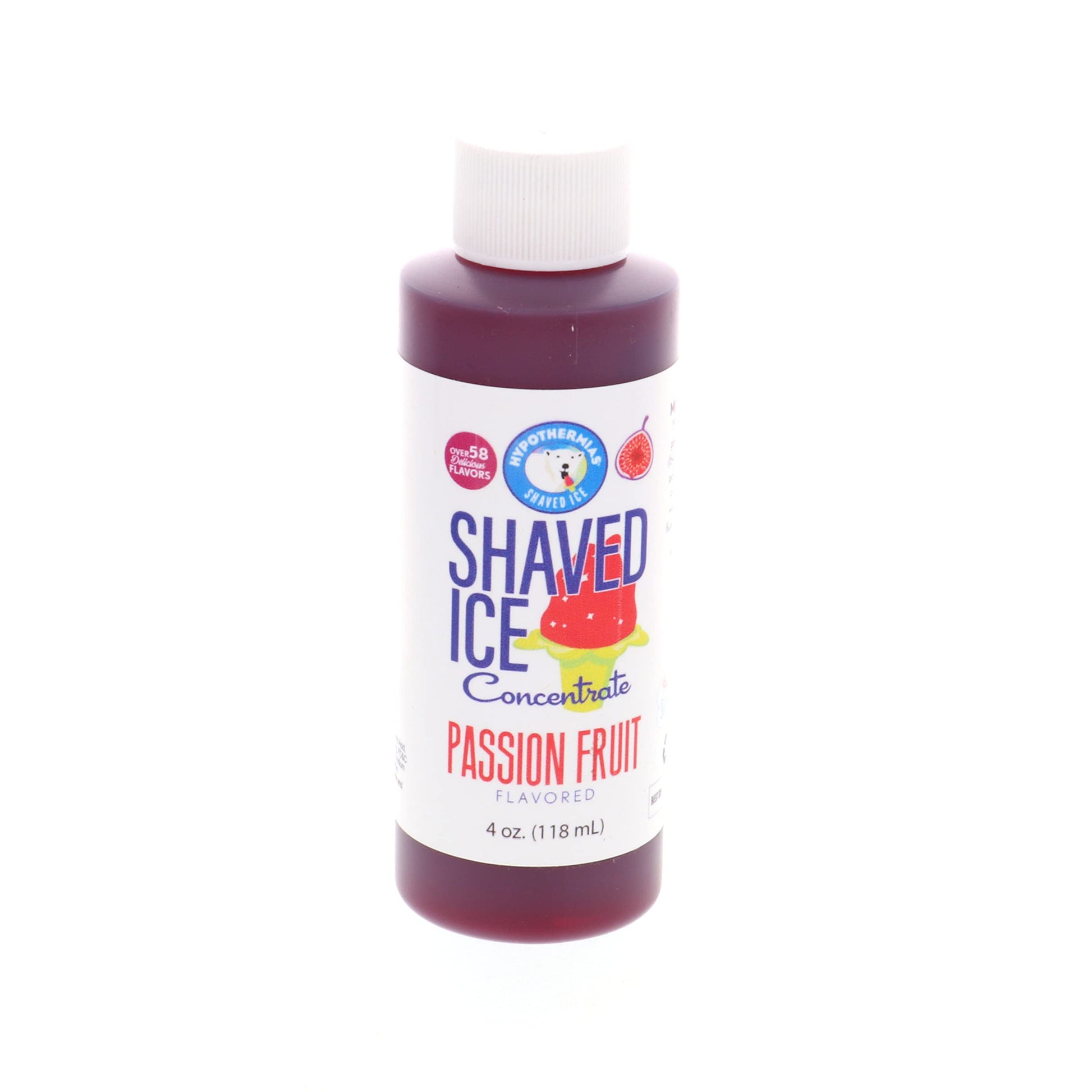 Hypothermias Shaved Ice and Snow Cone Syrup Unsweetened Flavor Concentrate - 4 Fl Oz - Makes 1 Gallon of Ready to Use Syrup - Pa