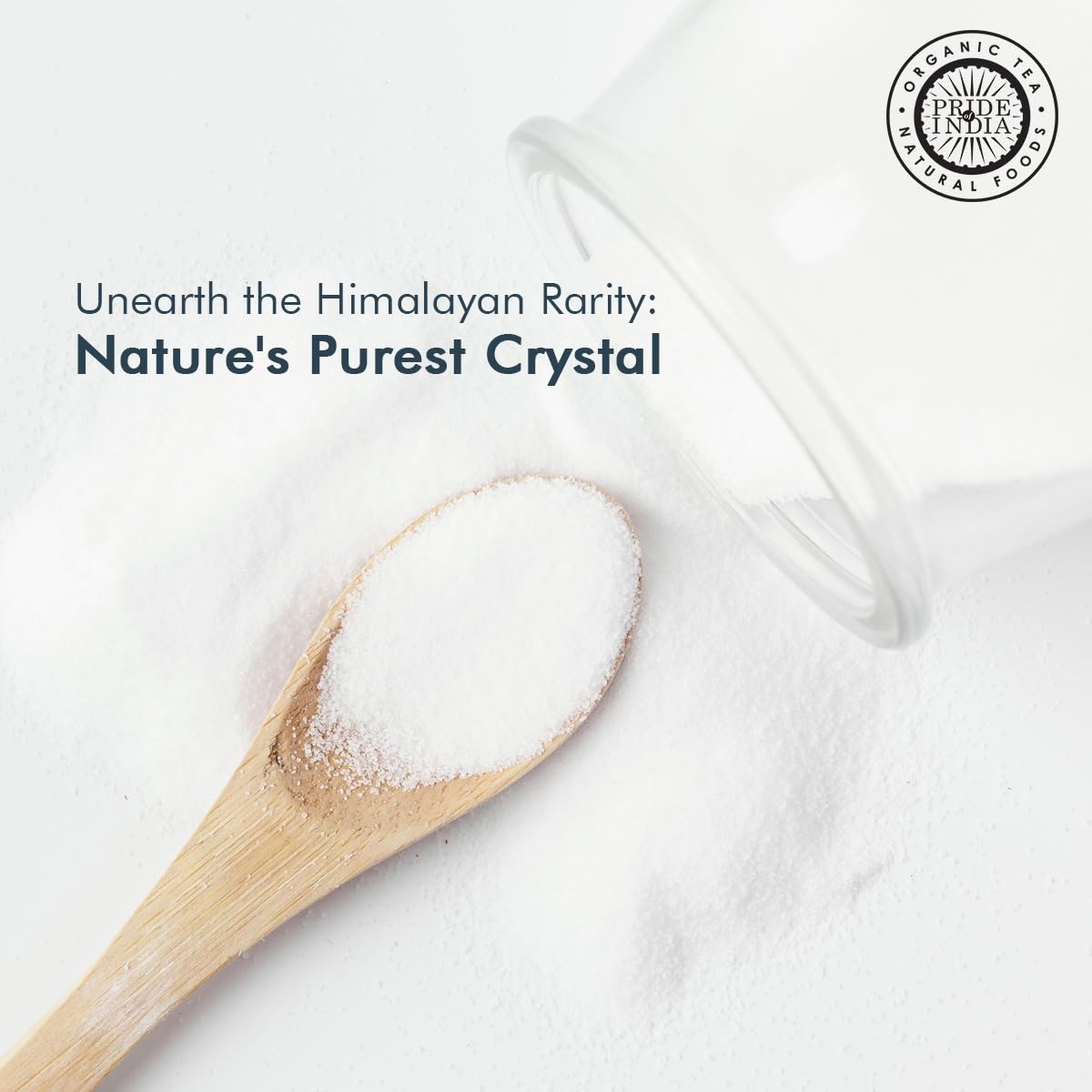 Pride of India- Himalayan White Salt Fine Grind 2.2 lbs (997.90 gm)- Rarest & Enriched W/84+ Natural Minerals- Low Sodium- Miner
