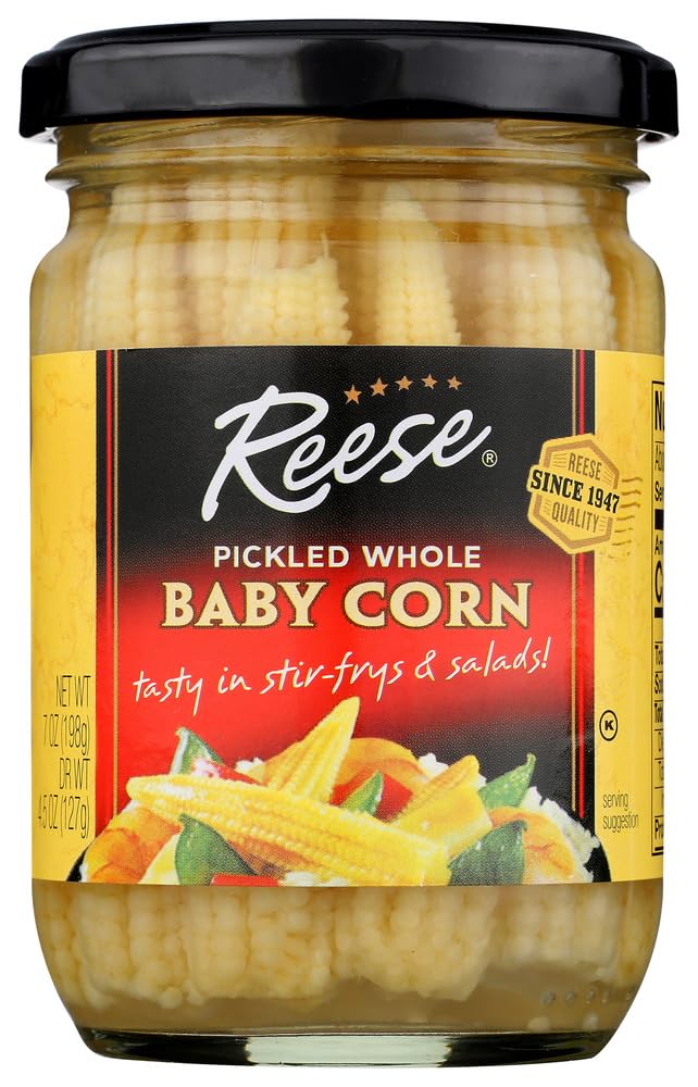 Reese Baby Corn, Pickled, 7-Ounce (Pack Of 12)