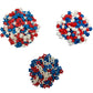 Homankit Patriotic Sprinkles Fourth Of July Red White Blue Nonpareils Sprinkle Edible Stars Jimmies Sprinkles For Baking Decorat