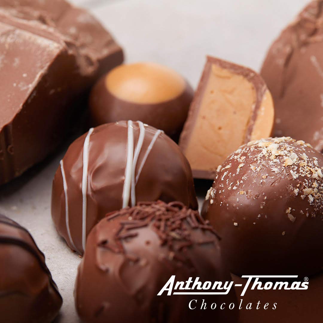 Anthony-Thomas  Peanut Butter & Milk Chocolate Buckeyes in Ohio State Buckeyes Box  Deliciously Delightful Snacks (24 Count)