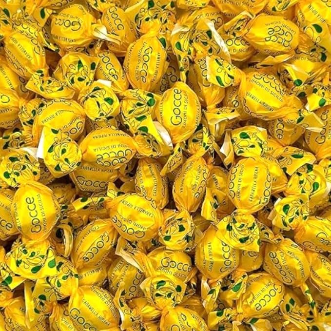 KLUB BULK Premium Gourmet Italian Lemon Drops, Vegan and Gluten-Free, 24 oz, Individually Wrapped, Sicilian Lemon Juice Filling