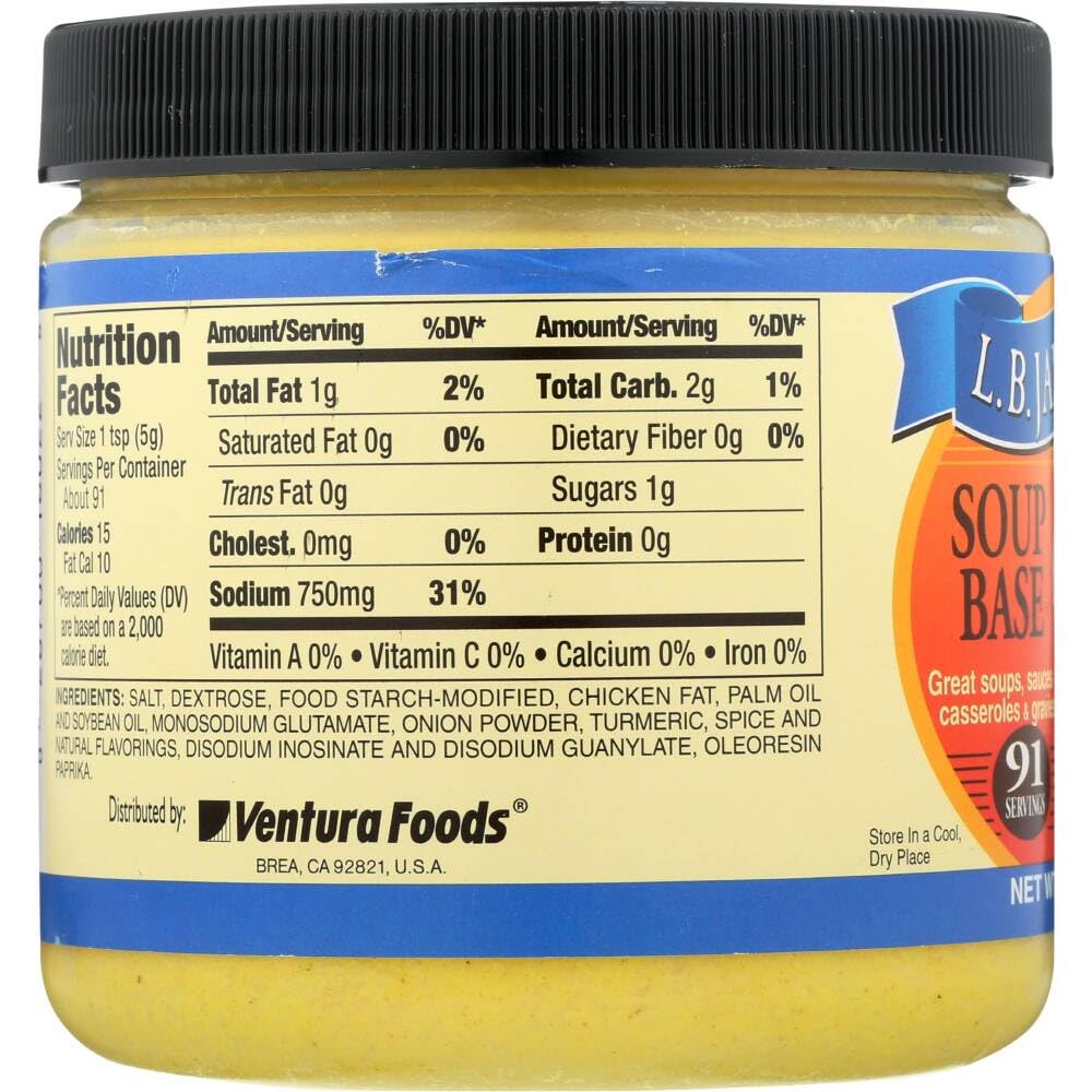 L.B. Jamisons Chicken Flavored Soup Base, 3-Pack 14 oz. Jars