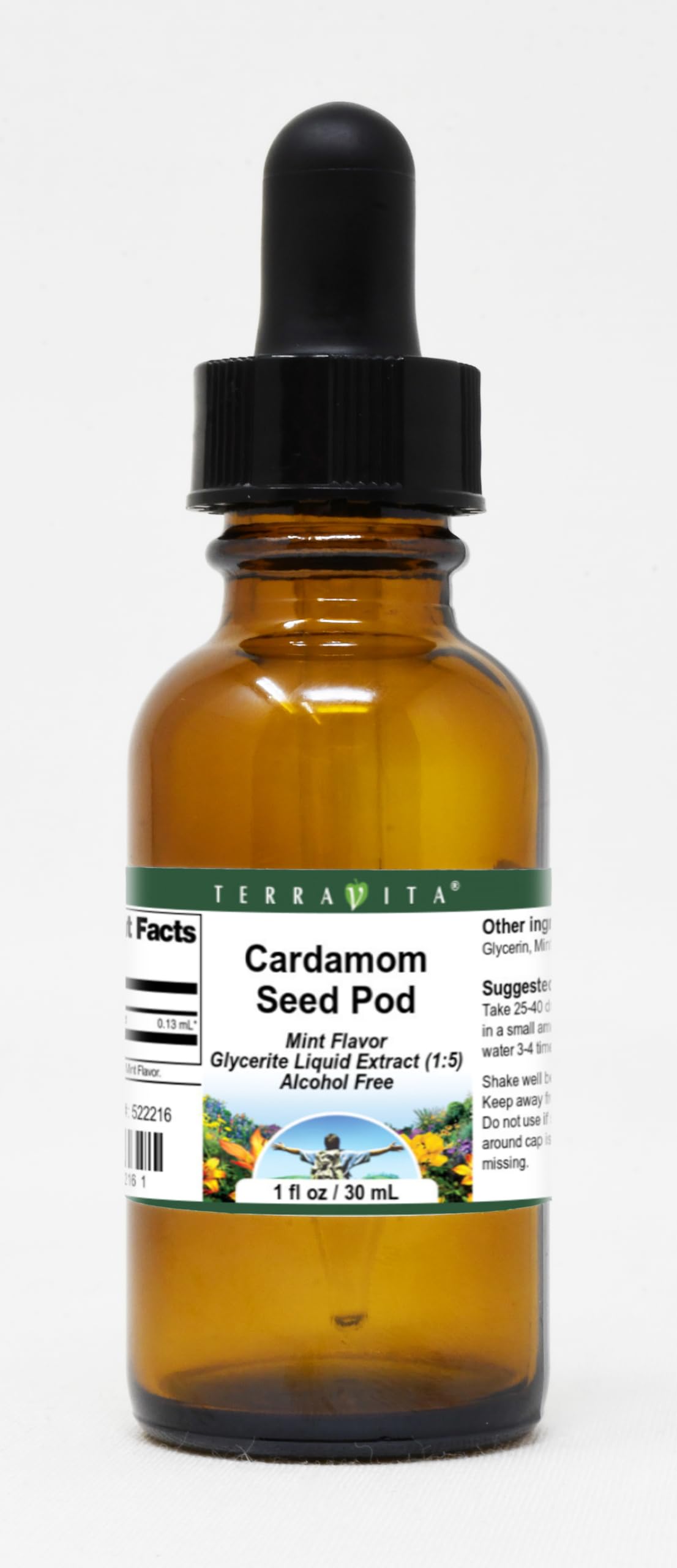 Cardamom Seed Pod Glycerite Liquid Extract (1:5) - Mint Flavored (1 oz, ZIN: 522216)