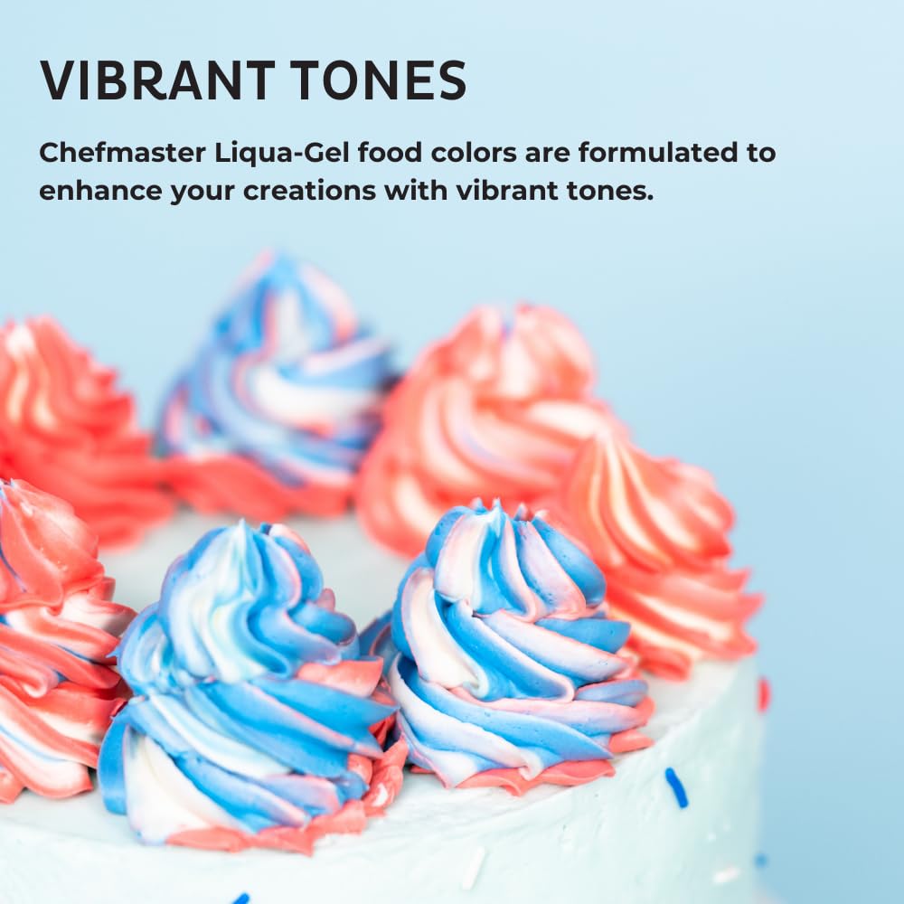 Chefmaster Avocado Liqua-Gel Food Coloring | Vibrant Color | Professional-Grade Dye for Icing, Frosting, Fondant | Baking & Deco