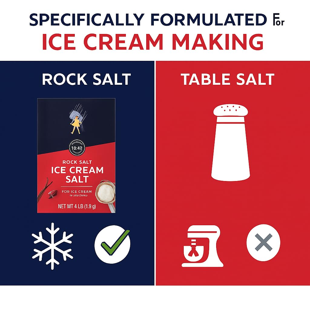 Generic Ice Cream Salt, 4 lb for Freezing & Homemade  , Ideal for Traditional Makers