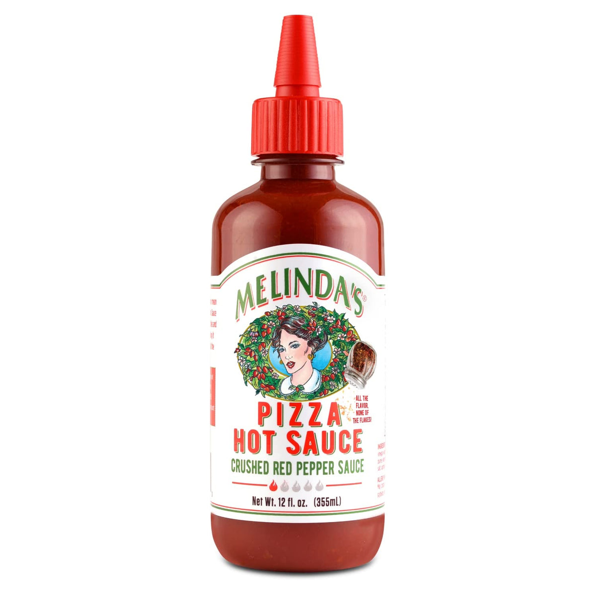 Melindas Pizza Hot Sauce - Crushed Red Pepper Sauce Made with Fresh Ingredients, Cayenne Peppers, Garlic, Tomatoes - Gourmet Spi