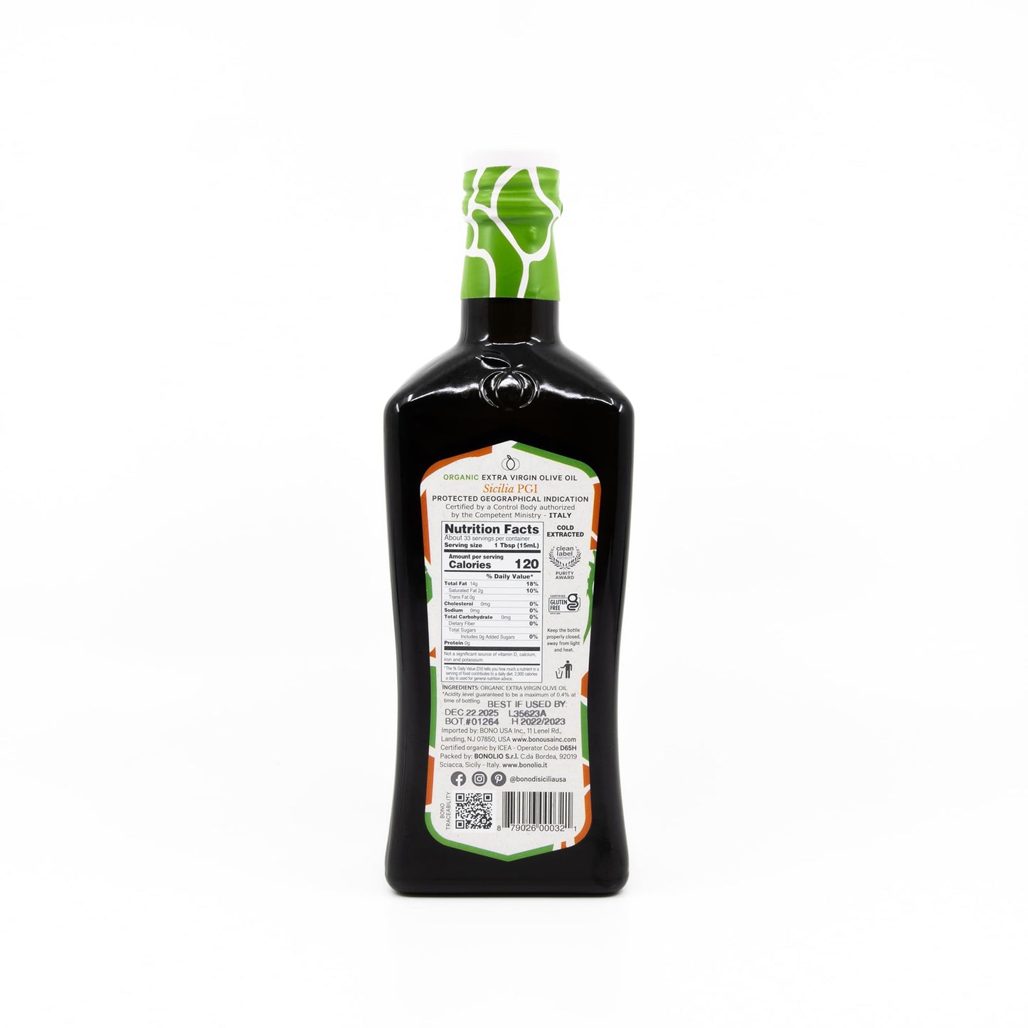 Bono - Evoo Sicilia Pgi - Case of 6 - 16.9 FZ (6x16.9 FZ)
