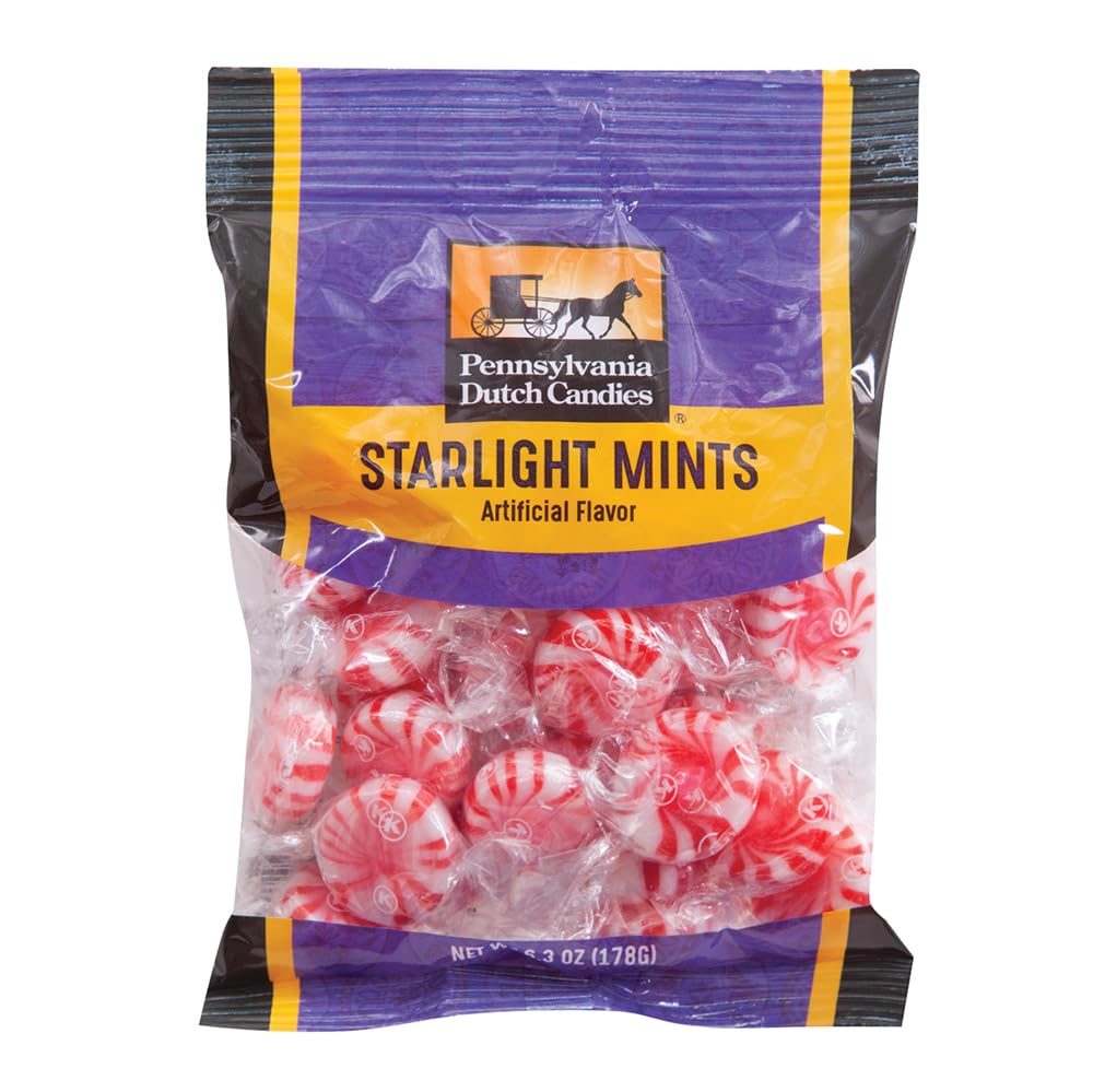 Penn Dutch Candy - Starlight Mints | Retro-Flavors | Classic Hard Candies | Pennsylvania Dutch Company | Varying Flavors And Sizes | Great Taste And Great As A Gift