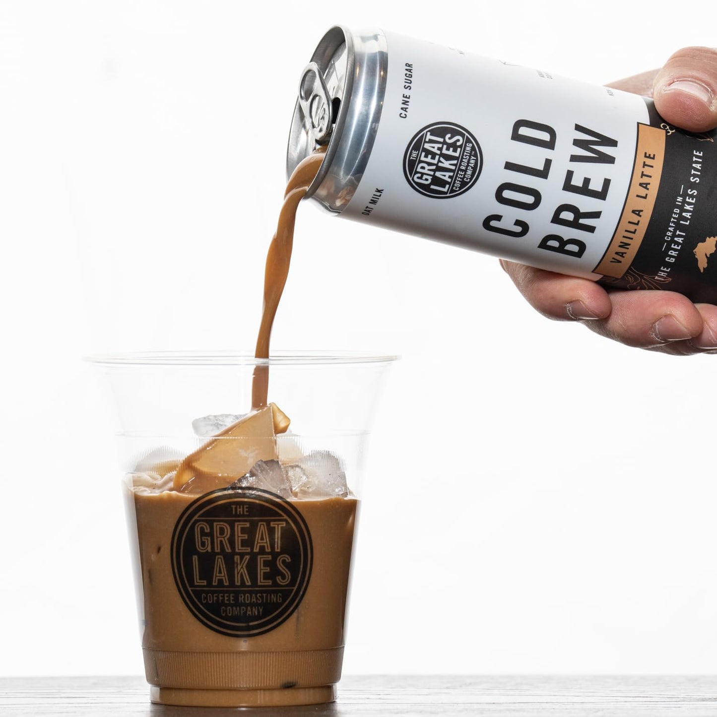 Great Lakes Coffee Roasting Co. Oat Milk Cold Brew Latte Variety Pack, Lavender, Vanilla, Mocha, 11 Fl Oz, Pack of 6