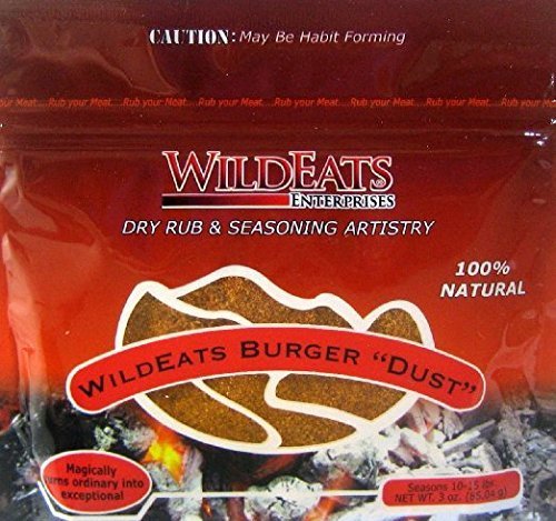 WildEats Burger Dust Dry Rub & Seasoning, 3 oz (5 Pack)