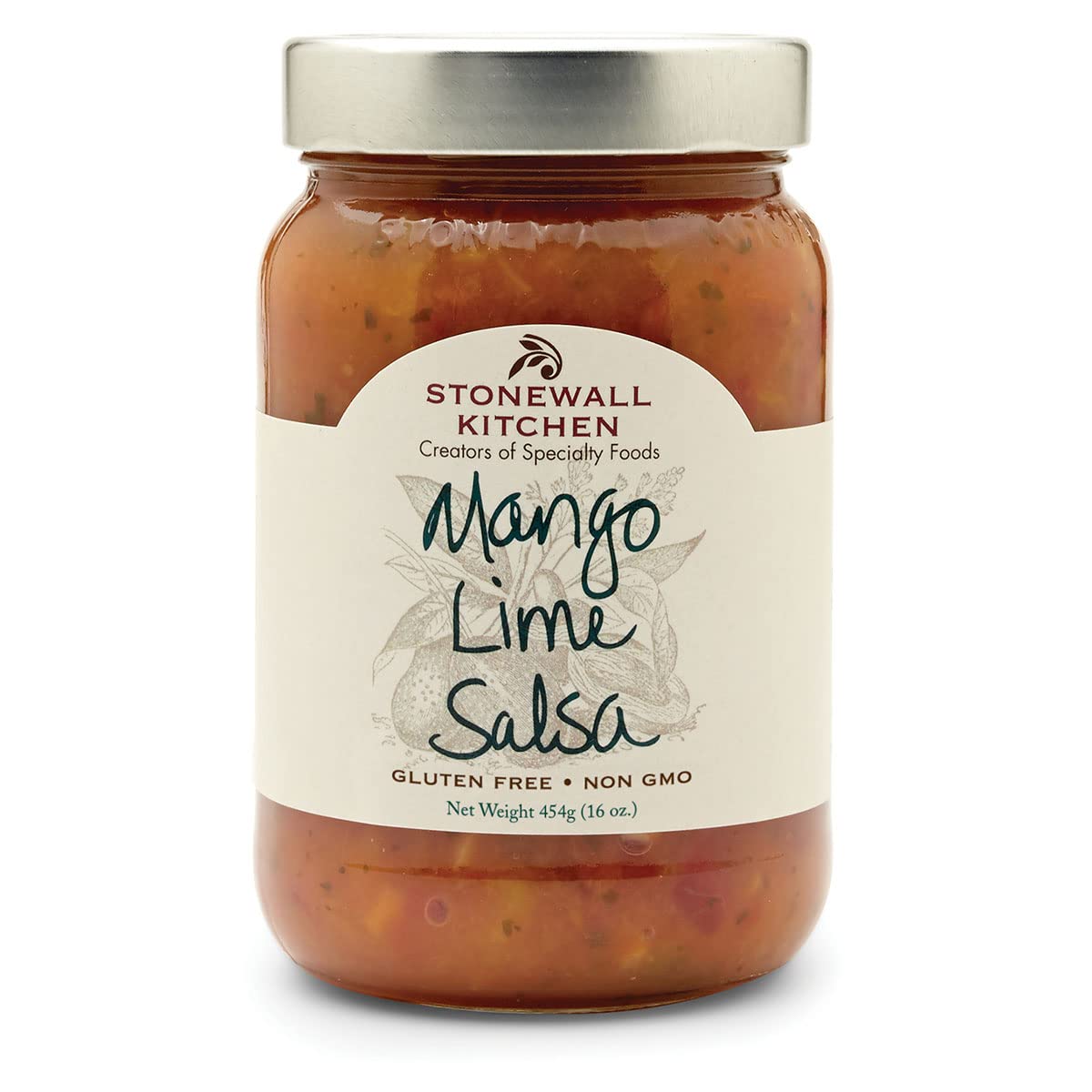 Stonewall Kitchen Mango Lime Salsa, 16 Ounces, 1 Pound, Red, Model 261606
