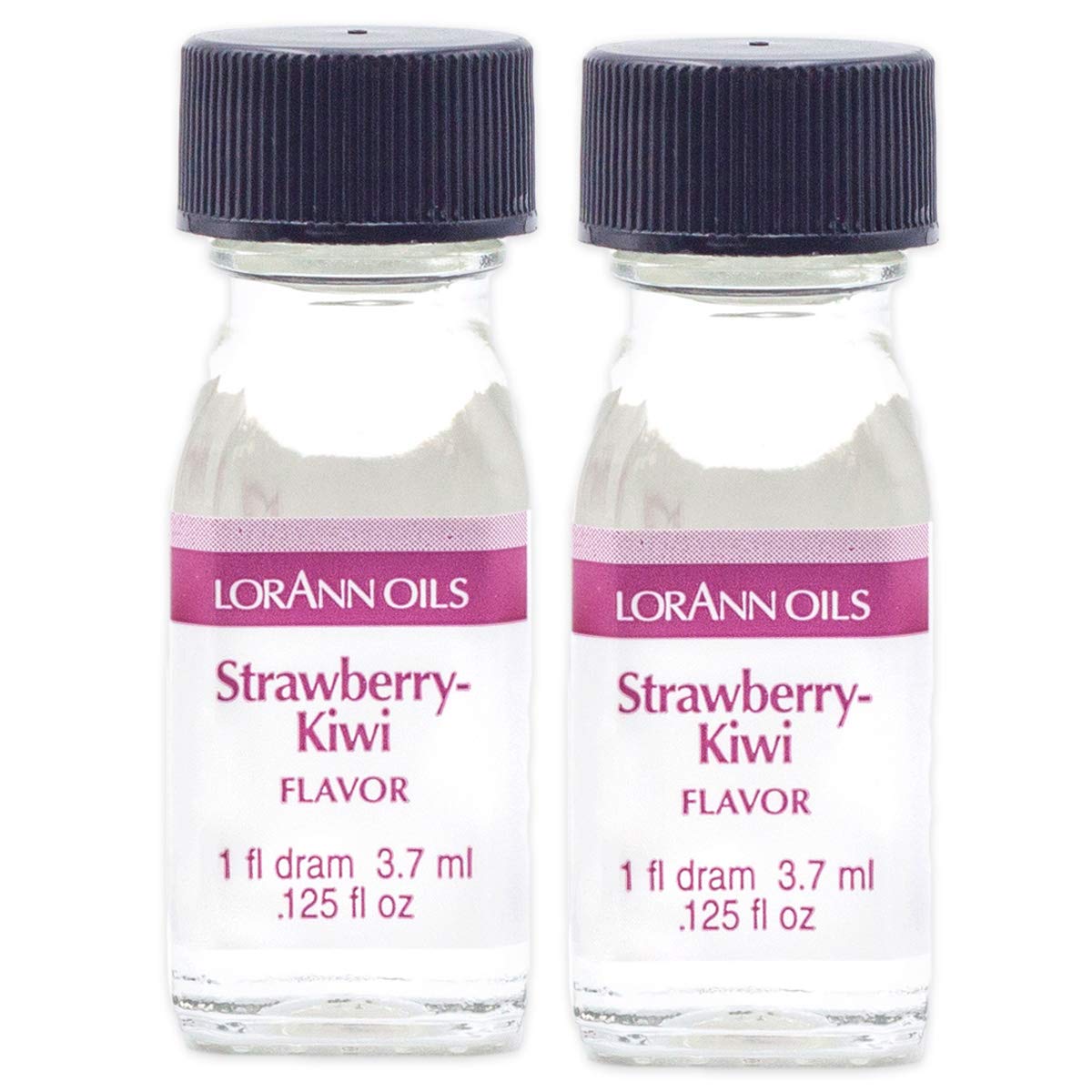 Lorann Strawberry-Kiwi Ss Flavor, 1 Dram Bottle (.0125 Fl Oz - 3.7Ml - 1 Teaspoon) - 2 Pack