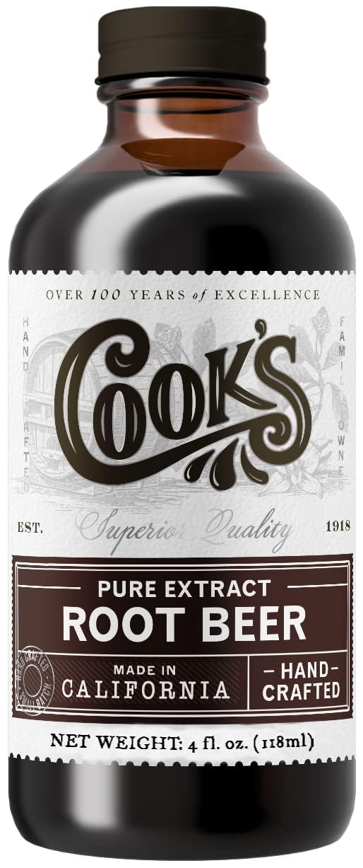 COOKS Root Beer Extract Flavoring, 4 Fl Oz, Ideal for Root Beer Making and Baking