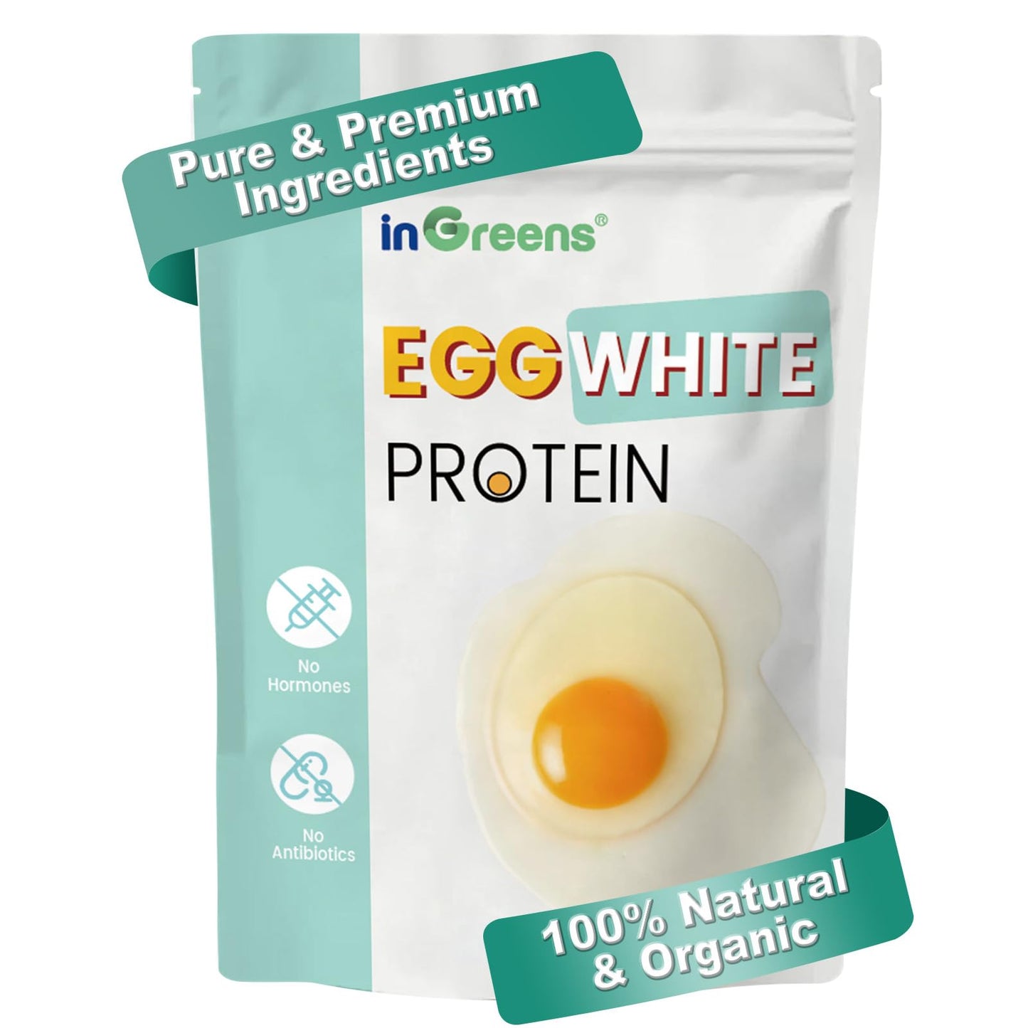 inGreens Egg White Protein Powder, Non-GMO, Gluten-Free, Unflavored, 10 oz