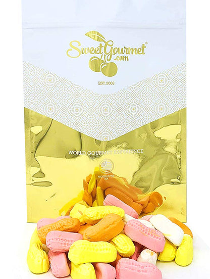 SweetGourmet Colored Circus Peanuts | Retro Marshmallow Candy | 2.5 Pounds