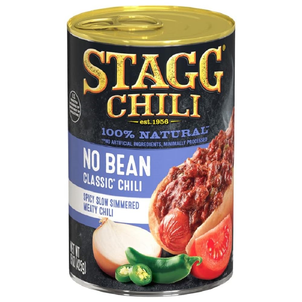 STAGG CLASSIC Chili No Beans, 15 Oz Cans, 12-Pack, Vegetarian, Ready-to-Eat