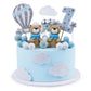 Blingabc Bear Cake Topper 49Pcs,3D Twin Bears With Balls Clouds Glitter Stars Cake Decoration For Boy Birthday Baby Shower Teddy