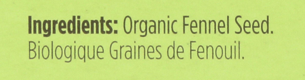 Spicely Organic Fennel Seeds 0.3 Oz Certified Gluten Free