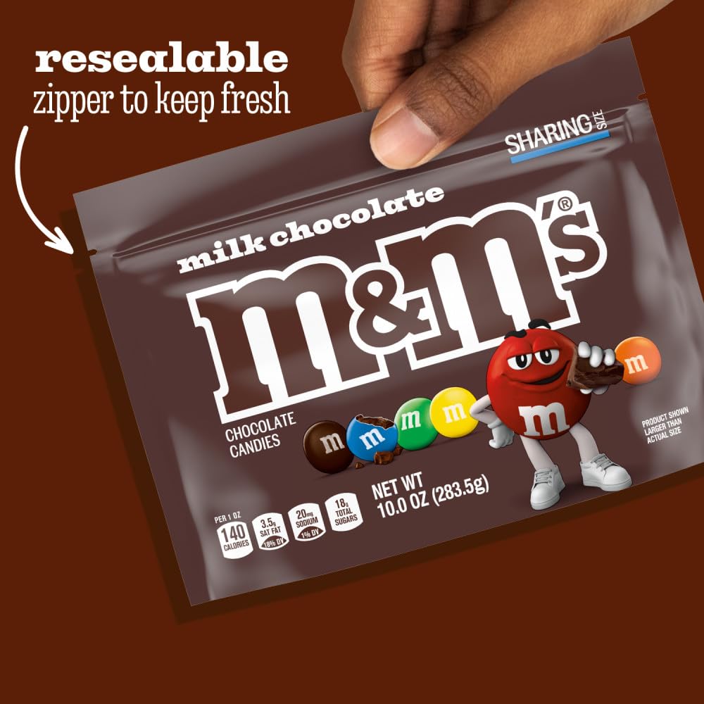 M&MS Milk Chocolate Summer Candy Sharing Size Bag, 10oz