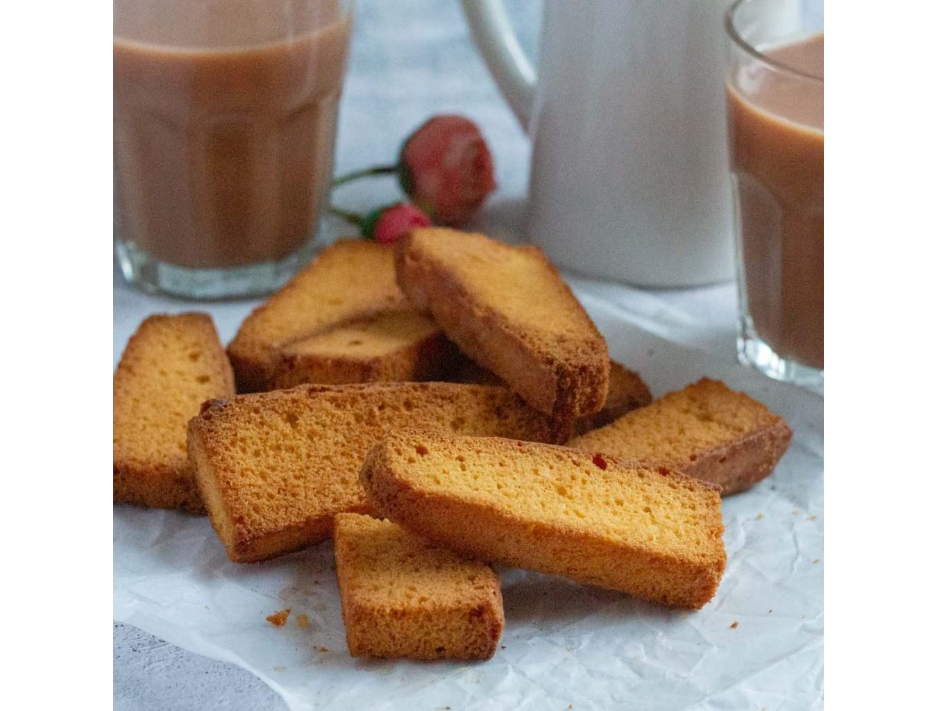 Toast/Rusk/Mouth-Watering Toast/Rusk/Crunchy Breakfast Toast/Rusk/Traditional Chai Snacks-800g(400g*2Pac)