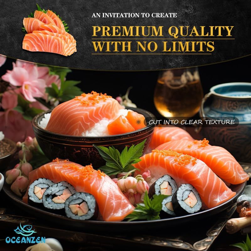 Oceanzen: Premium Quality,Atlantic Salmon - 6 Packs Of (2 X 6 Oz Fresh Skinless Fillets) Shipped Frozen, Sashimi Grade - Sustain