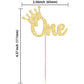 Gyufise 24Pcs Crown Cupcake Toppers Gold Glitter Crown One Cupcake Picks Prince 1St Birthday Crown Cupcake Decors For Prince Cro