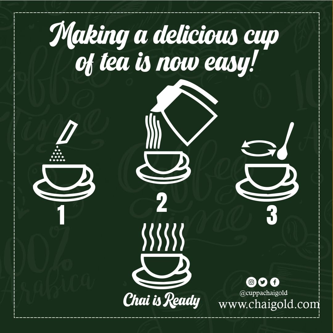 Cuppa Chai Gold Masala Chai | Sweetend Version | Pack Of 1 (10 Count)