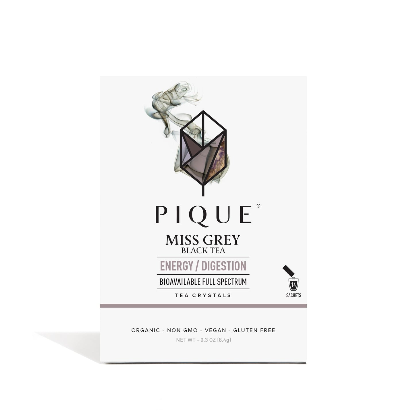 PIQUE Pique Organic Earl Grey Tea Crystals - 14 Count, Caffeinated Black Tea with Bergamot