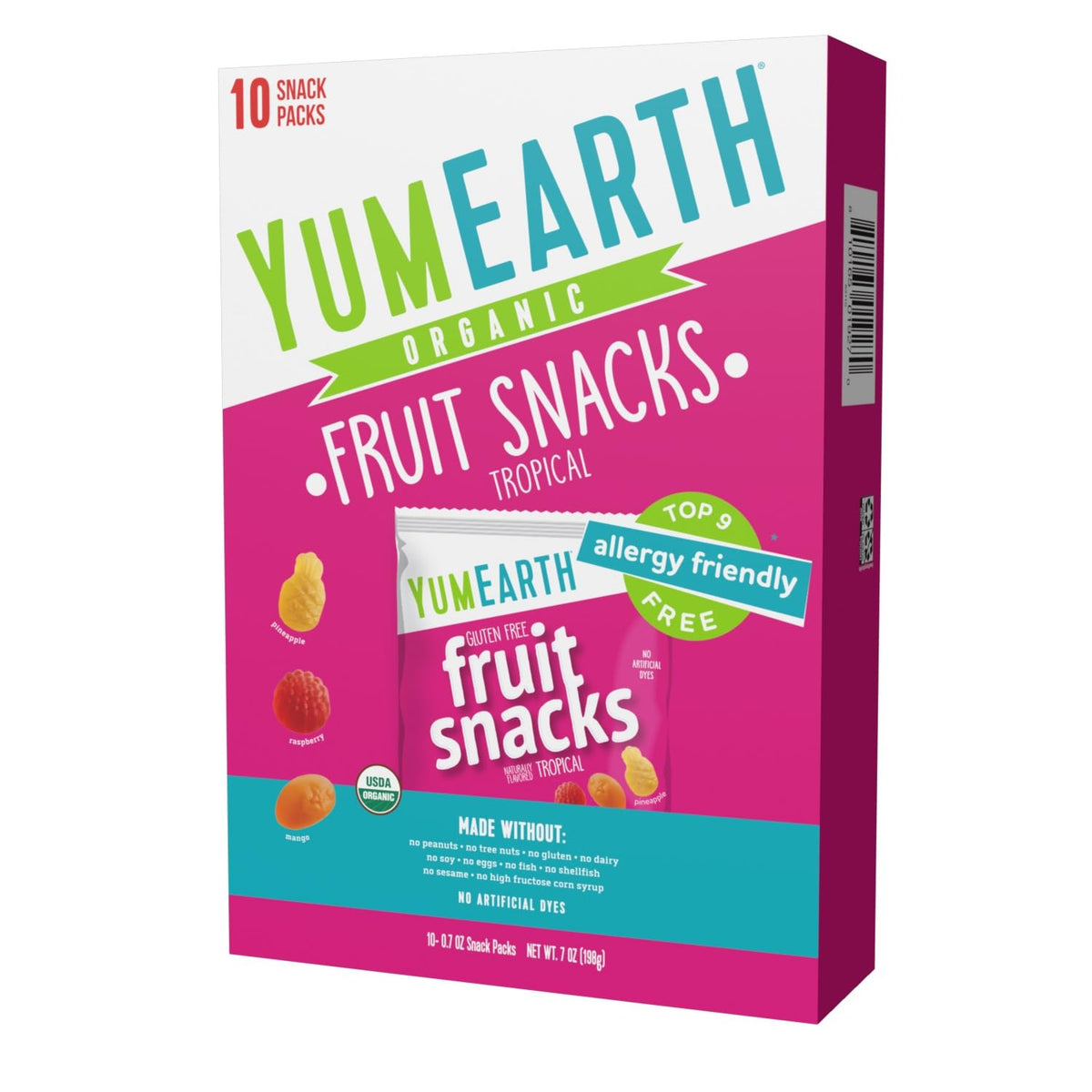 Yumearth Organic Tropical Fruit Snacks, 0.7 Ounce (Pack Of 10)