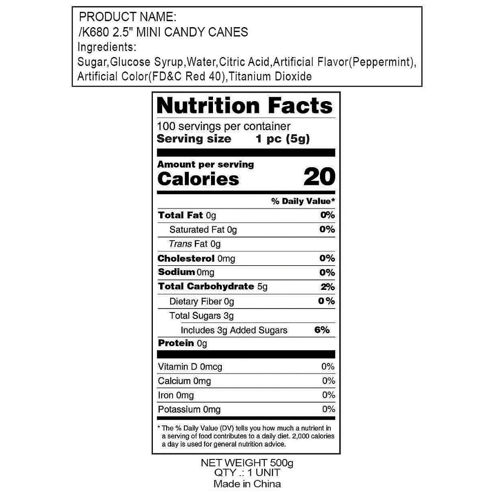 Mini Candy Canes (100 Individual Wrapped Candies) Bulk Christmas Candy