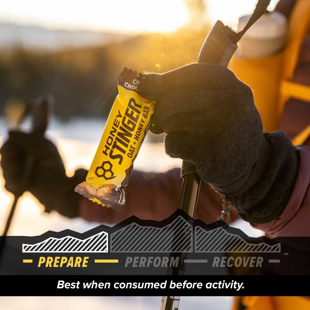 Honey Stinger Oat + Honey Bar | Chocolate Chocolate Chip | Energy Packed Food to Prepare for Exercise, Endurance and Performance