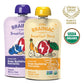 Little Brainiac Variety Pack Breakfast Blend Organic Fruit & Oat Toddler Pouches, Banana Apple Oat & Apple Berry Oat with Omega-